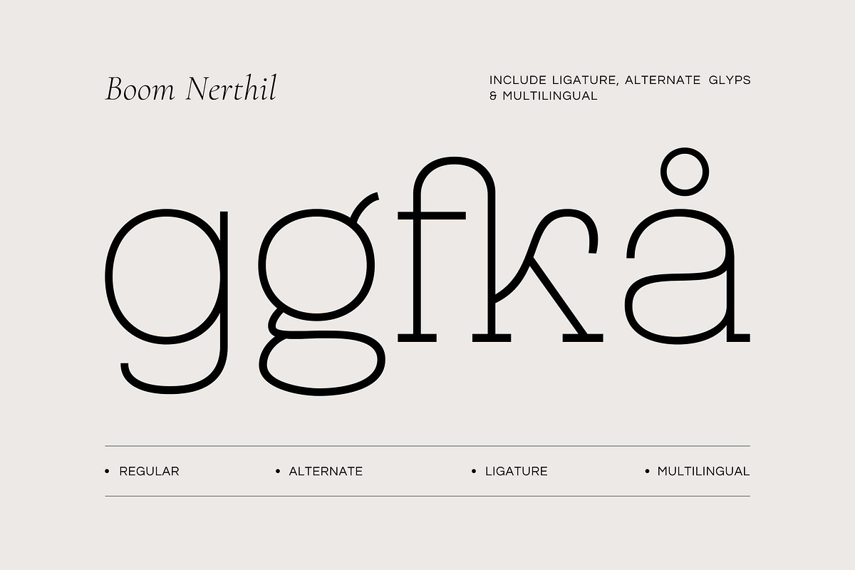 Boom Nerthil - Aesthetic & Modern, a Slab Serif Font by Fype Co. (Photo 2 of 6)