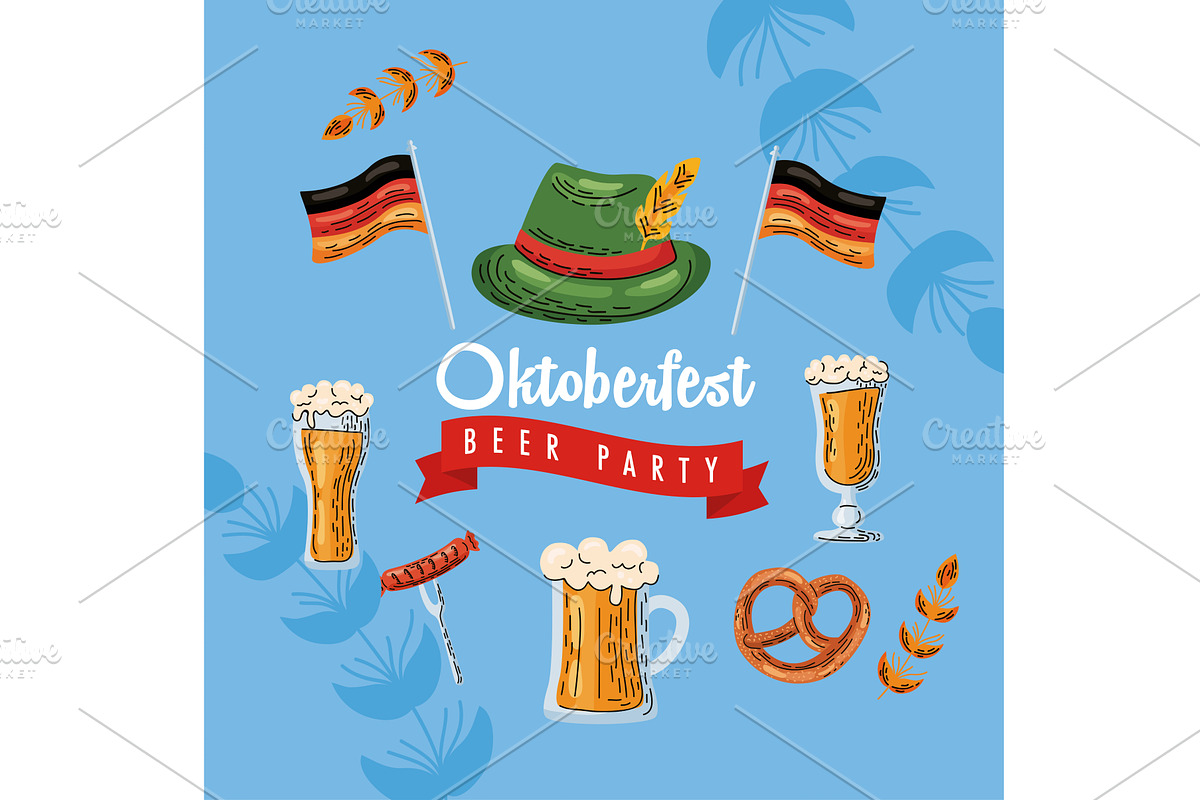 oktober fest celebration card, an Illustration by studiogstock