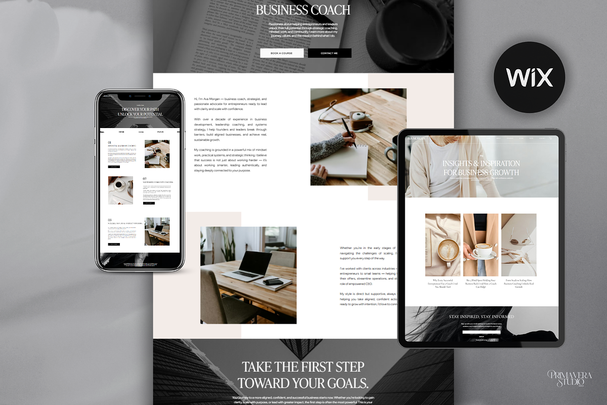 Wix Coaching Website Template, a Wix Template by Primavera Studio Design (Photo 6 of 10)