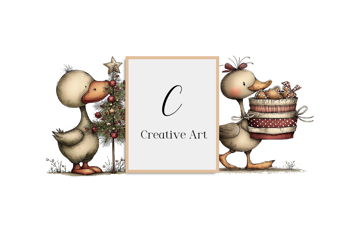 Whimsical Geese Clipart Bundle, an Illustration by Creative Art (Photo 8 of 10)