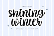 Shining Winter - Cute Script Font, a Script Font by Airotype (Thumbnail 1 of 10)