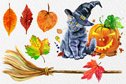 Orange and black Halloween, an Animal Illustration by Watercolor fantasy (Thumbnail 2 of 9)