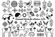 Folk Art Animal Clipart Bundle, an Animal Illustration by PassionPNGcreation (Thumbnail 1 of 5)