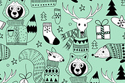 Christmas doodle set, an Animal Illustration by alexmakarova (Thumbnail 7 of 11)
