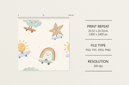 Pattern Happy Friends, a Pattern Graphic by Olena Kuznietsova