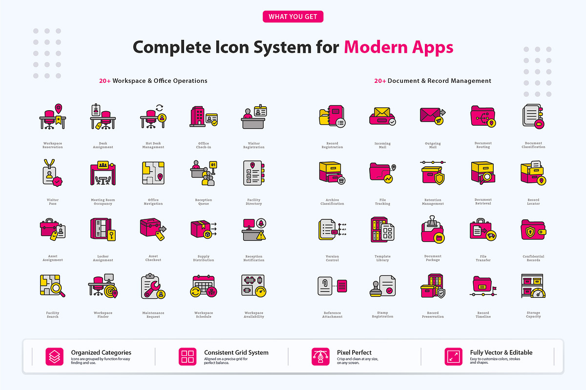 Workplace & Document Icons, an Outline Icon by vexper (Photo 2 of 7)