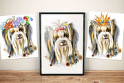 Watercolor fluffy yorkshire terrier, an Animal Illustration by Watercolor fantasy (Thumbnail 3 of 5)