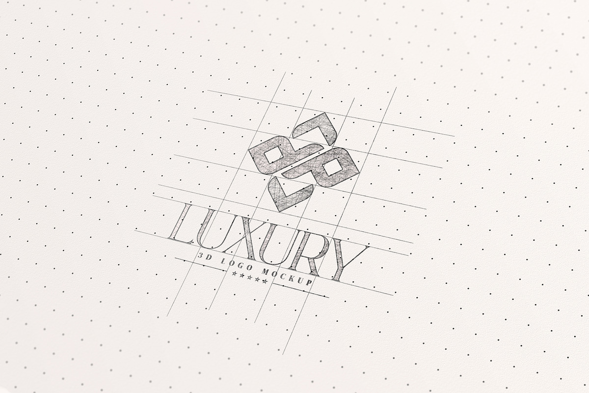 Pencil Sketch Logo Mockup V2, a Mockup by INTENTFX (Photo 3 of 14)