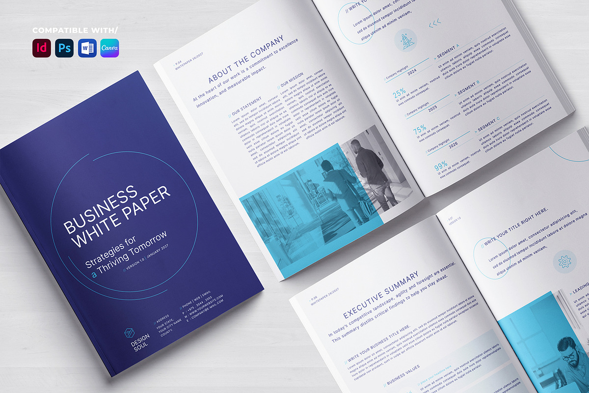 Business White Paper Template, a Brochure Template by Designsoul14 (Photo 3 of 13)