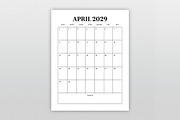 2029 Vertical 8.5x11 Inch Calendar, a Stationery Template by Running With Foxes (Thumbnail 2 of 5)