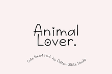 Animal Lover Cute Heart Font