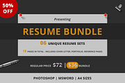 Resume Template Bundle - Vol 03, a Resume Template by Nina Shaw (Thumbnail 1 of 8)