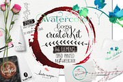 Watercolor LOGO creator kit, an Illustration by Jeanina Vlad (Thumbnail 1 of 5)