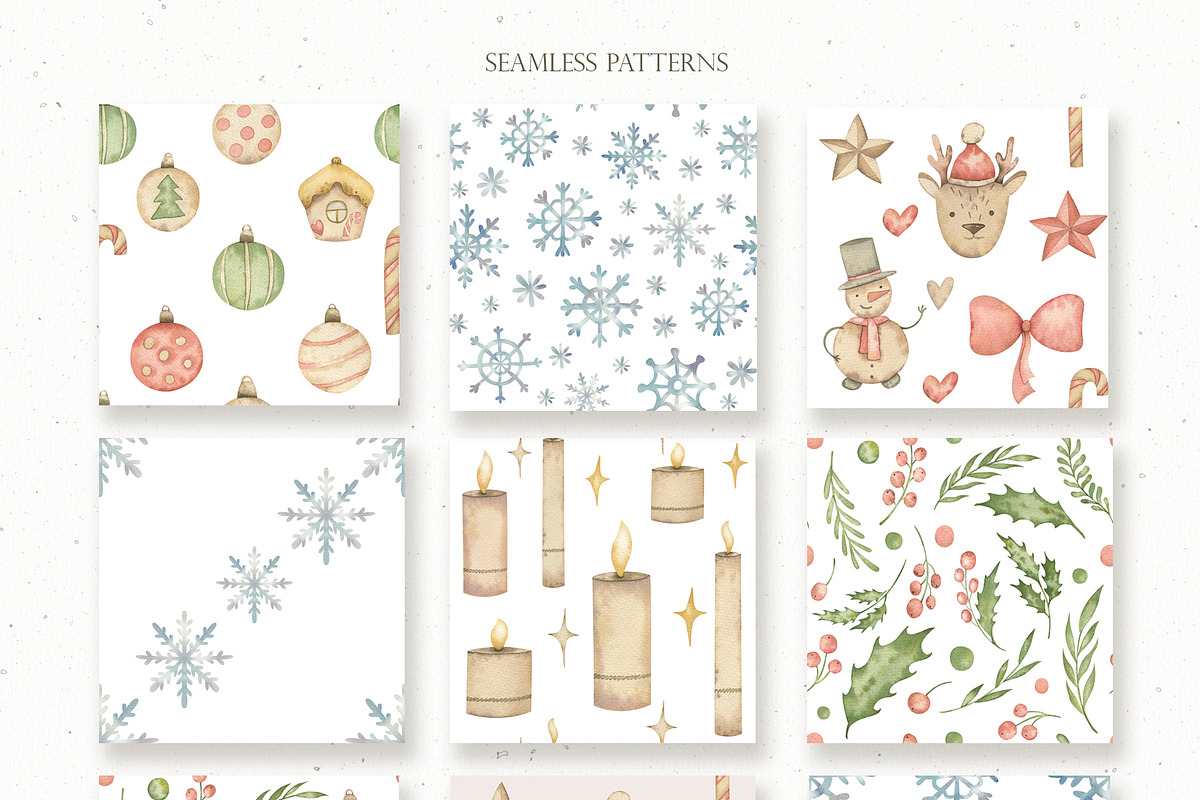 Watercolor Cozy Christmas set, an Illustration by OrangePeafowlArt (Photo 12 of 14)