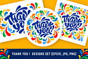 Thank you designs set, a Decorative Illustration by Vector beauty (Thumbnail 2 of 8)