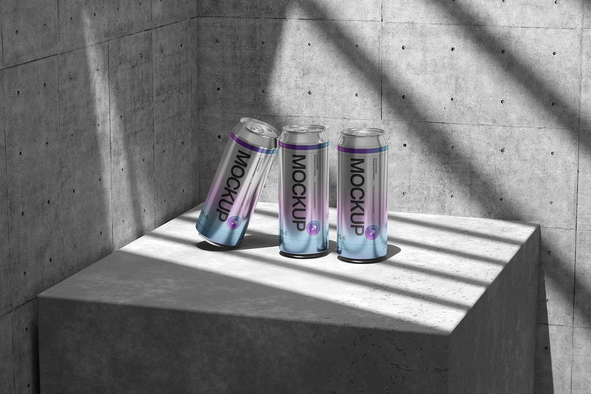 Realistic Aluminum Can Mockup, a Packaging Mockup by East Gallery (Photo 2 of 10)