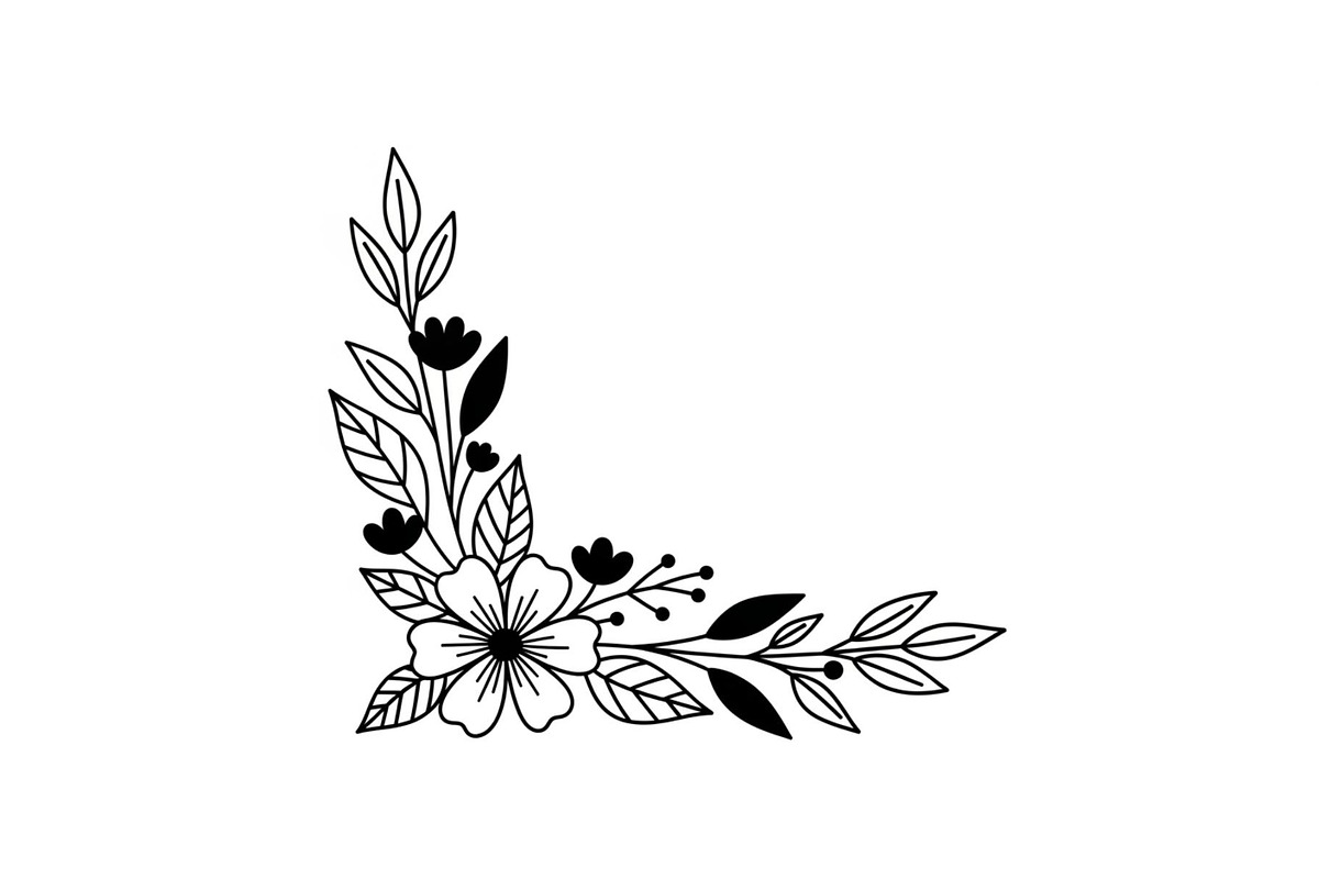 Floral Corner Ornament Clipart Bundl, an Illustration by Creativeshirt (Photo 17 of 48)