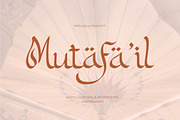 Mutafa’il | Arabic Style Typeface, a Script Font by gracetype_studio (Thumbnail 1 of 14)