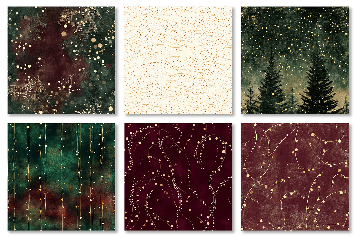 Vintage Holiday Lights Digital Paper, a Texture Graphic by Dream Creation (Photo 7 of 7)