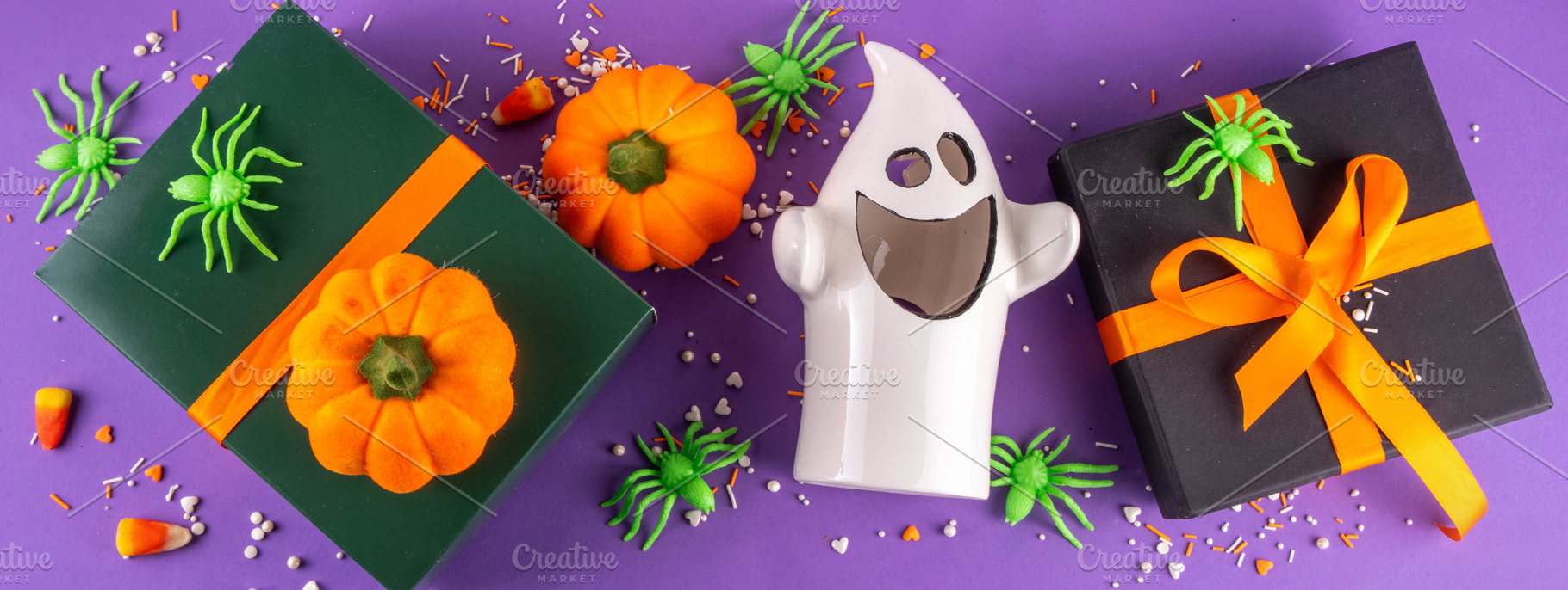 High colored bright Halloween greeting card background, Hallowee, a Holiday Photo by Rimma