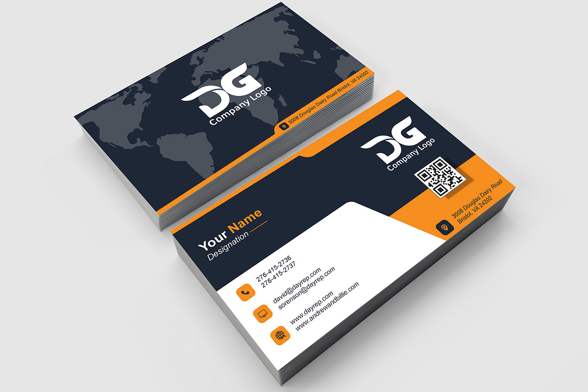 Office Business Card Template - PSD preview 4