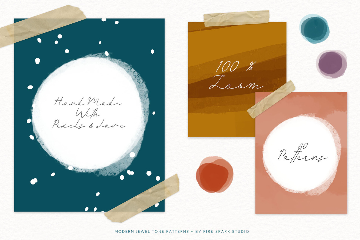 Modern Jewel Tone Seamless Patterns, a Pattern Graphic by Fire Spark Studio (Photo 2 of 7)