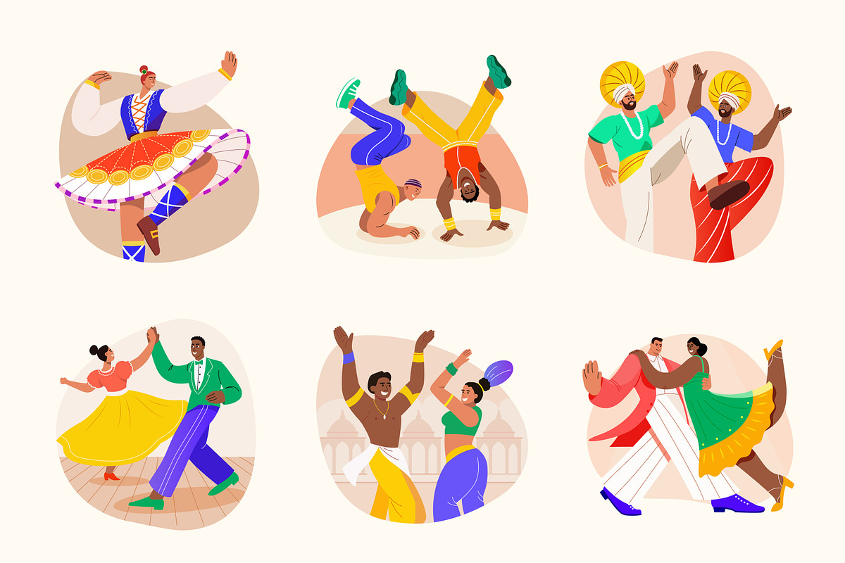 Adorable Dance Vector Illustration, a Person Illustration by Brickclay (Photo 7 of 9)