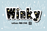 Winky Letters PNG SVG, an Object Graphic by DREAMs Soul G. (Thumbnail 1 of 2)