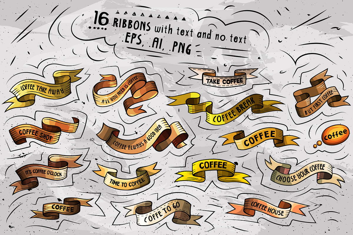 Coffee Cartoon Vector Objects Set, an Object Graphic by BALABOLKA (Photo 4 of 4)
