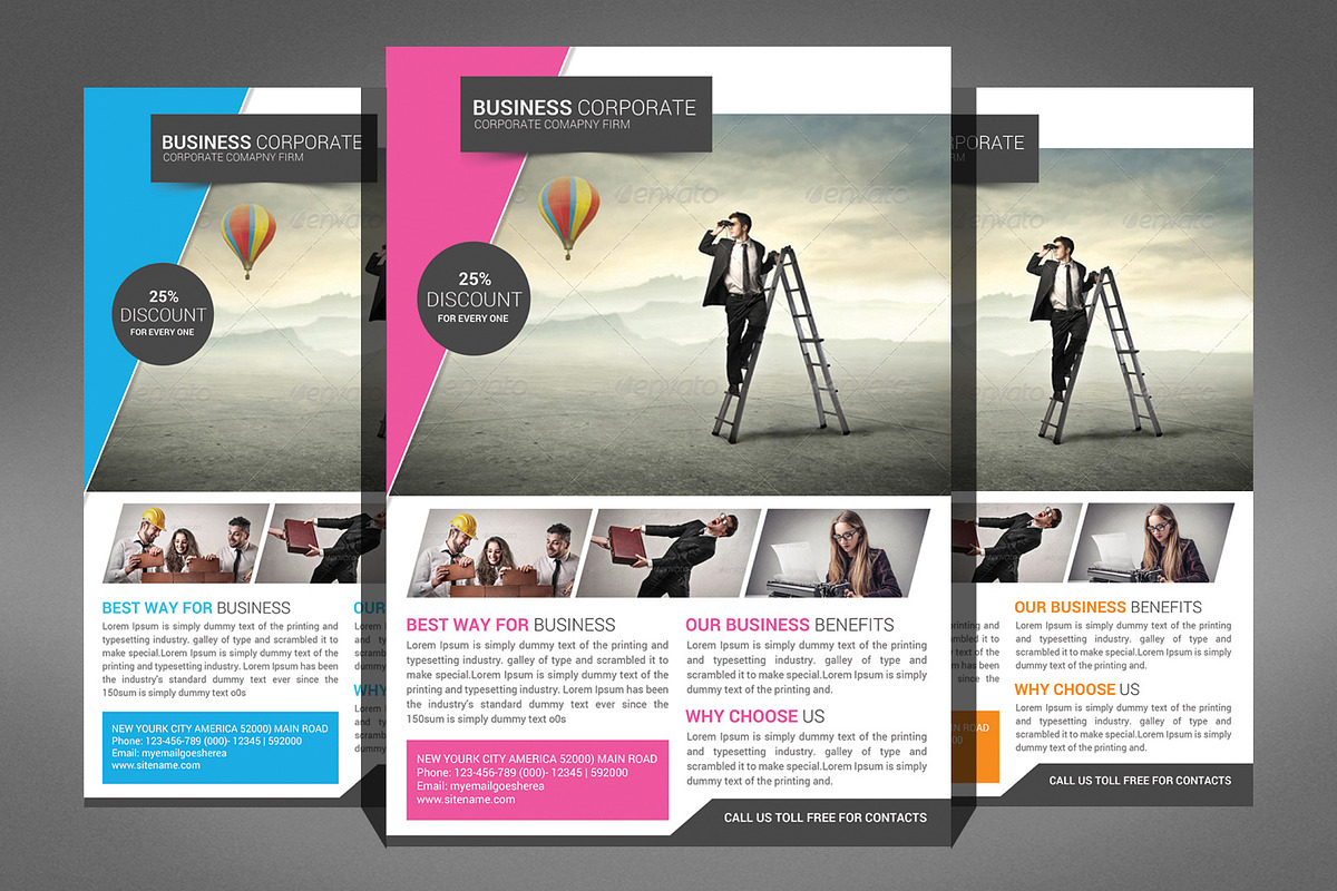 66 Corporates Flyers Bundle, a Flyer Template by Graphic Templates (Photo 5 of 67)