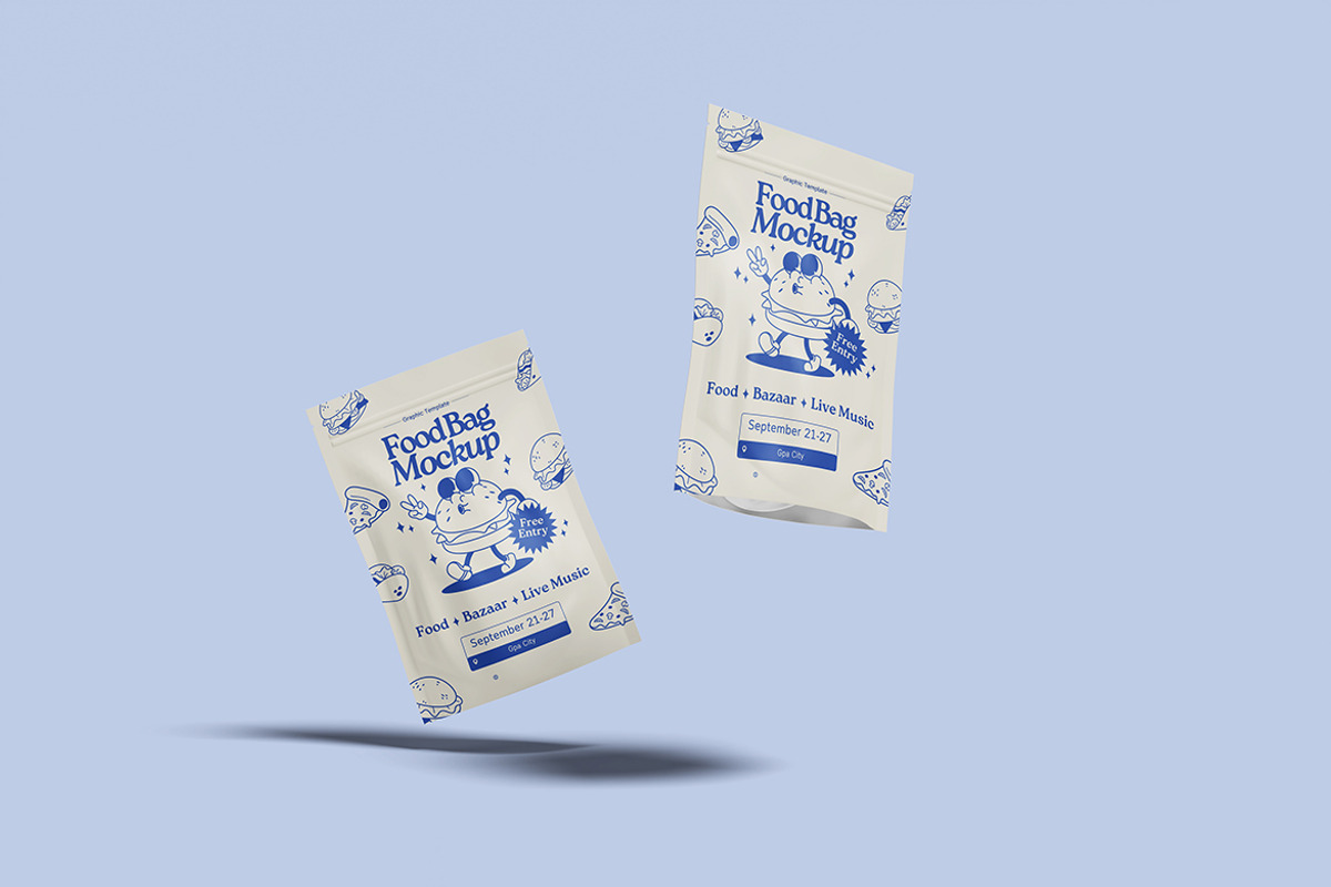 Food Bag Mockup, a Packaging Mockup by seulangagraphic (Photo 2 of 5)
