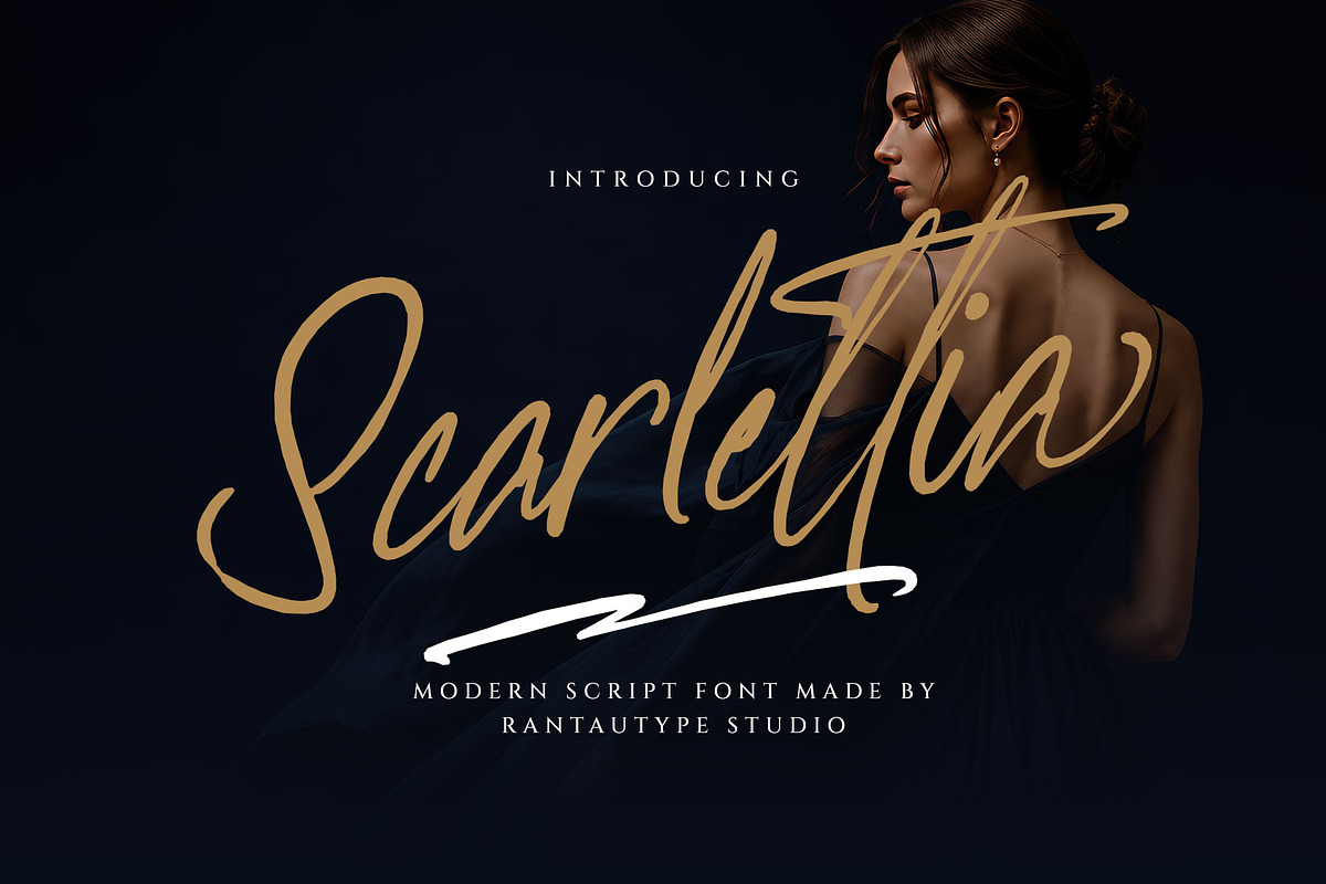 Scarlettia Modern Script Font, a Script Font by RantautypeStudio (Photo 1 of 15)
