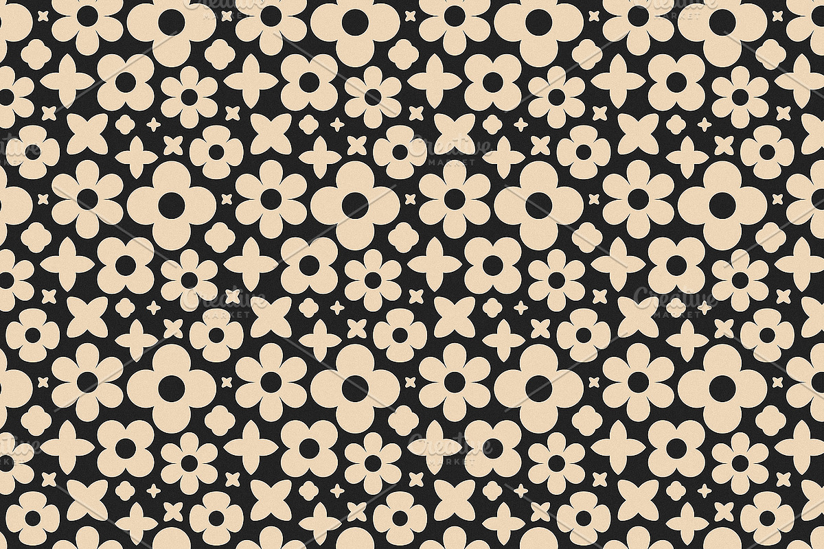 Seamless Geometric Floral Patterns, a Pattern Graphic by Kokoshka (Photo 2 of 4)