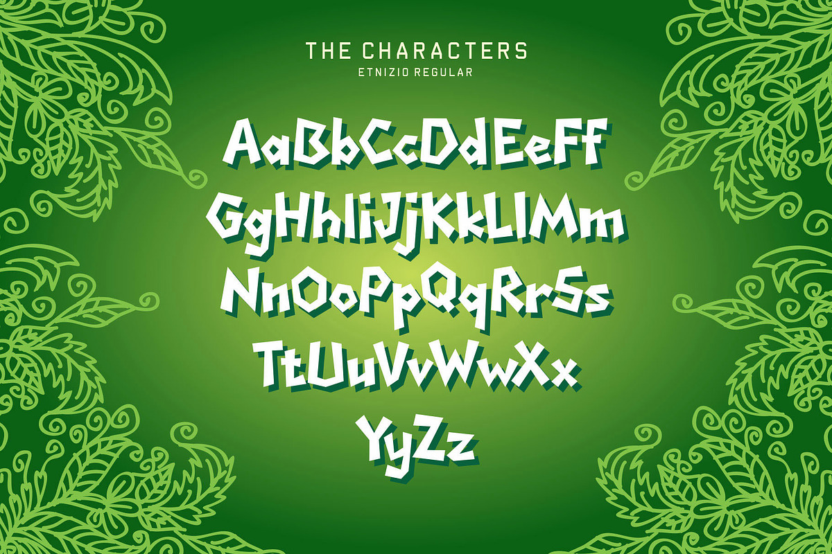 Etnizio - A Fancy Ethnic Font Duo, a Font by nIznaztype (Photo 6 of 8)