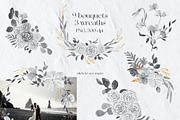 Mystic Lunar Florals Watercolor, an Illustration by Catch the Dream Art (Thumbnail 2 of 9)