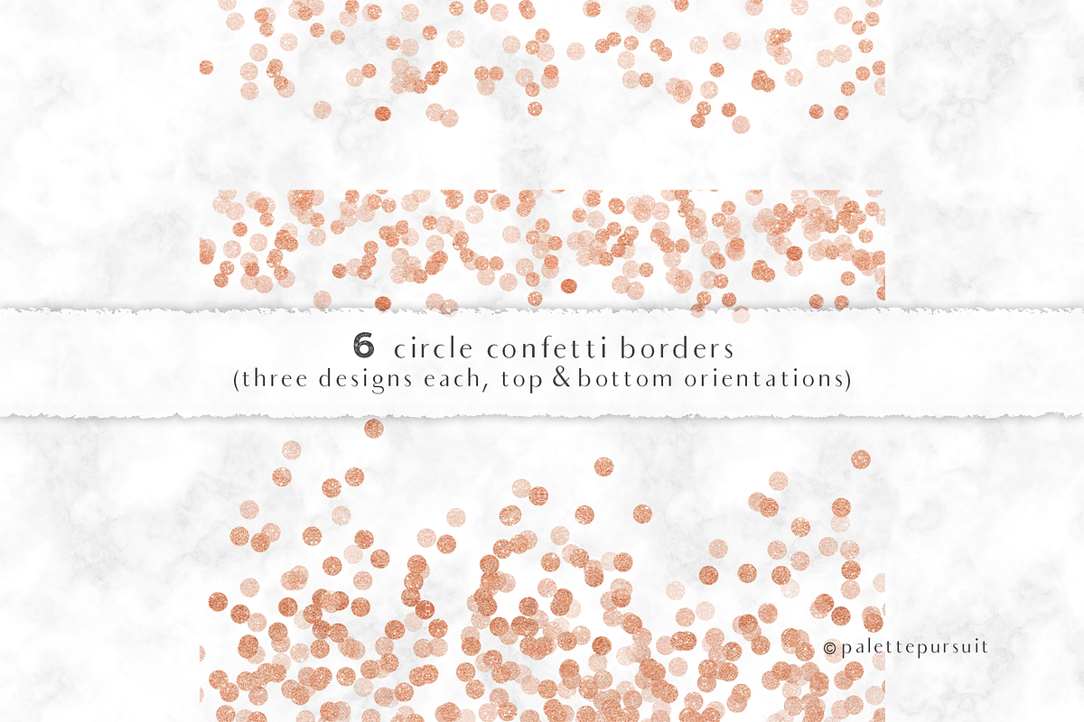 Rose gold confetti borders, a Graphic by Palette Pursuit (Photo 2 of 4)