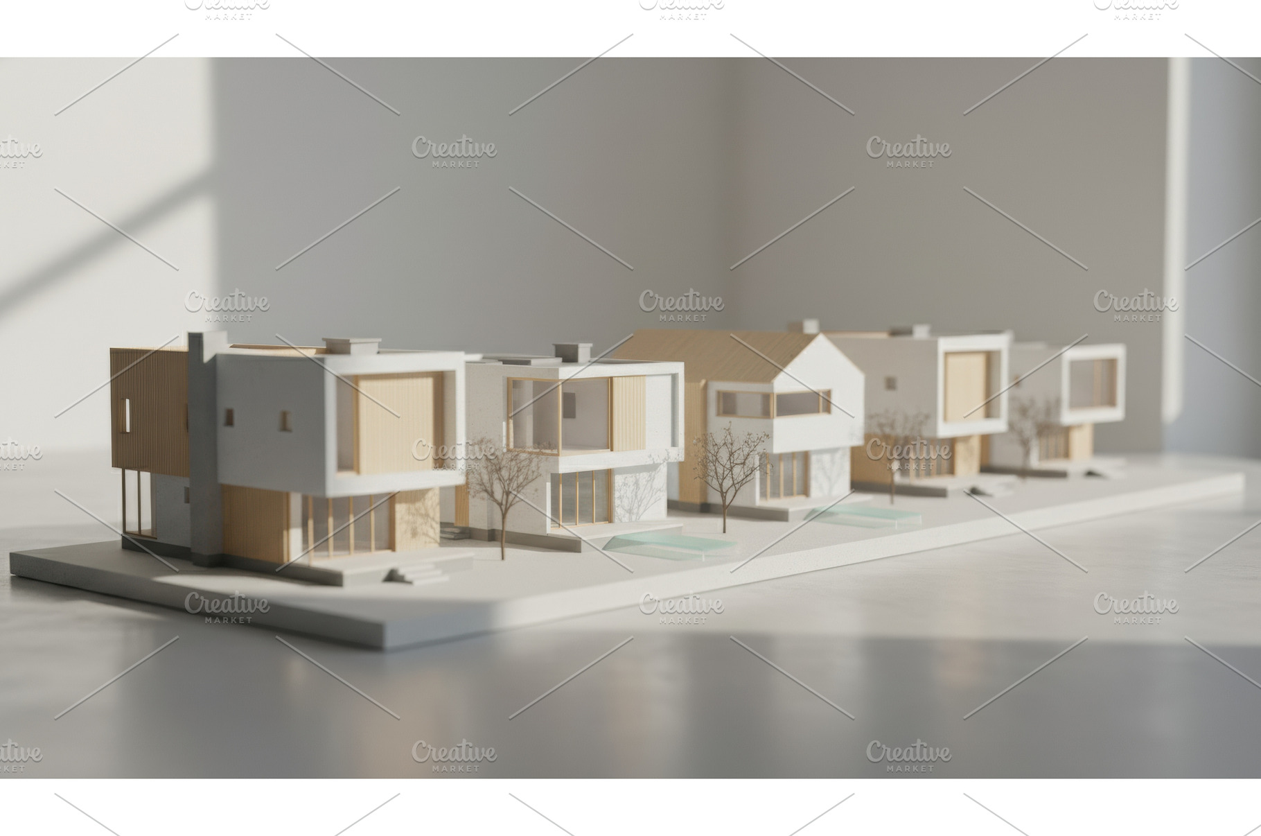 Architectural model of a row of, an Architecture Photo by Igor Tichonow