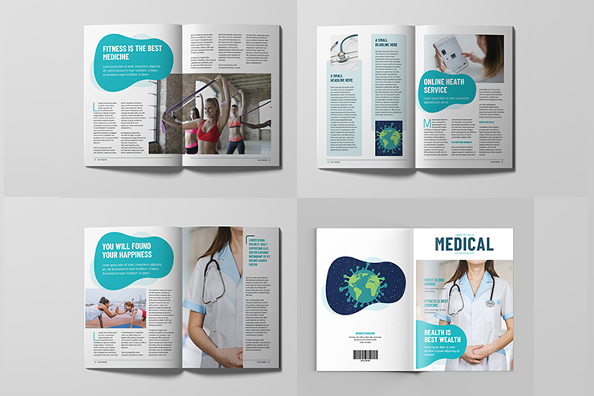 Health Magazine Template, a Magazine Template by xtratimebd