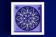 Snowflake SVG 3d Shadow box, a Seasonal Illustration by CutLeafSvg (Thumbnail 2 of 6)