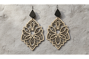 Laser Cut Ornament Earrings, an Illustration by hafijul (Thumbnail 8 of 11)