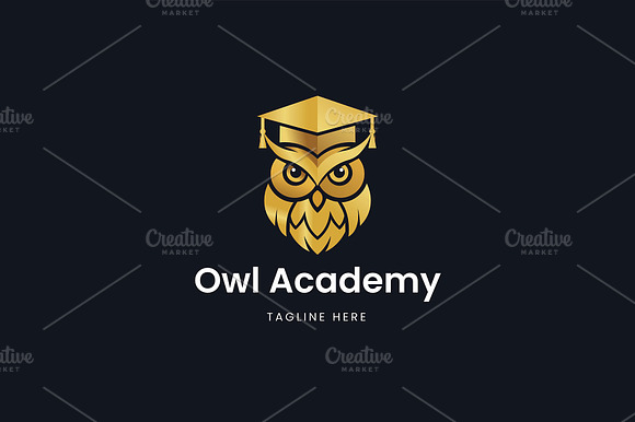 Gold Owl Academy and Education Logo preview 2