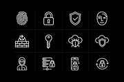 Digital Security and Privacy Icon, an Outline Icon by VectStock (Thumbnail 2 of 2)