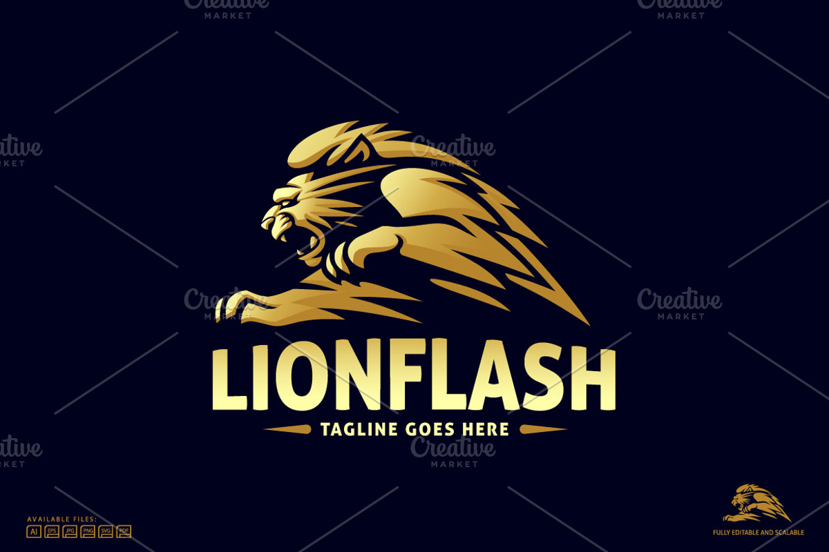 Lion Atack Logo, a Branding & Logo Template by Kongstones_std (Photo 2 of 5)