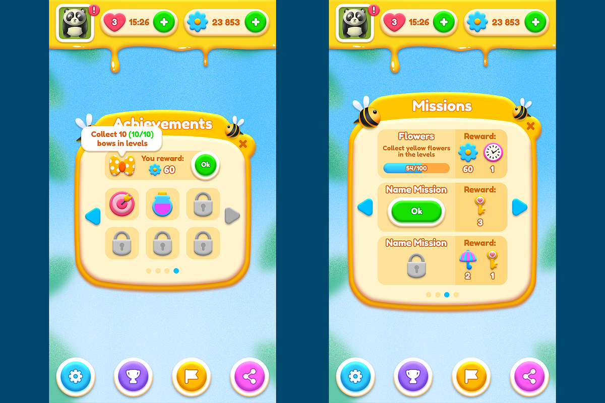 Game UI pack, Bee, an Object Graphic by KartInnka (Photo 10 of 28)