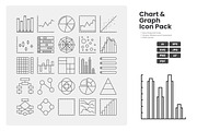 Chart and Graph Icon Pack, an Outline Icon by erifqizeicon (Thumbnail 3 of 3)