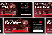 Modern Event Party Ticket Template, a Stationery Template by MightyDesign (Thumbnail 1 of 6)