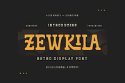 Zewkila - Retro Display Font, a Sans Serif Font by twinstd (Thumbnail 1 of 10)