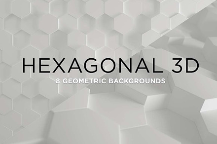 3D Geometric Background - Hexagons