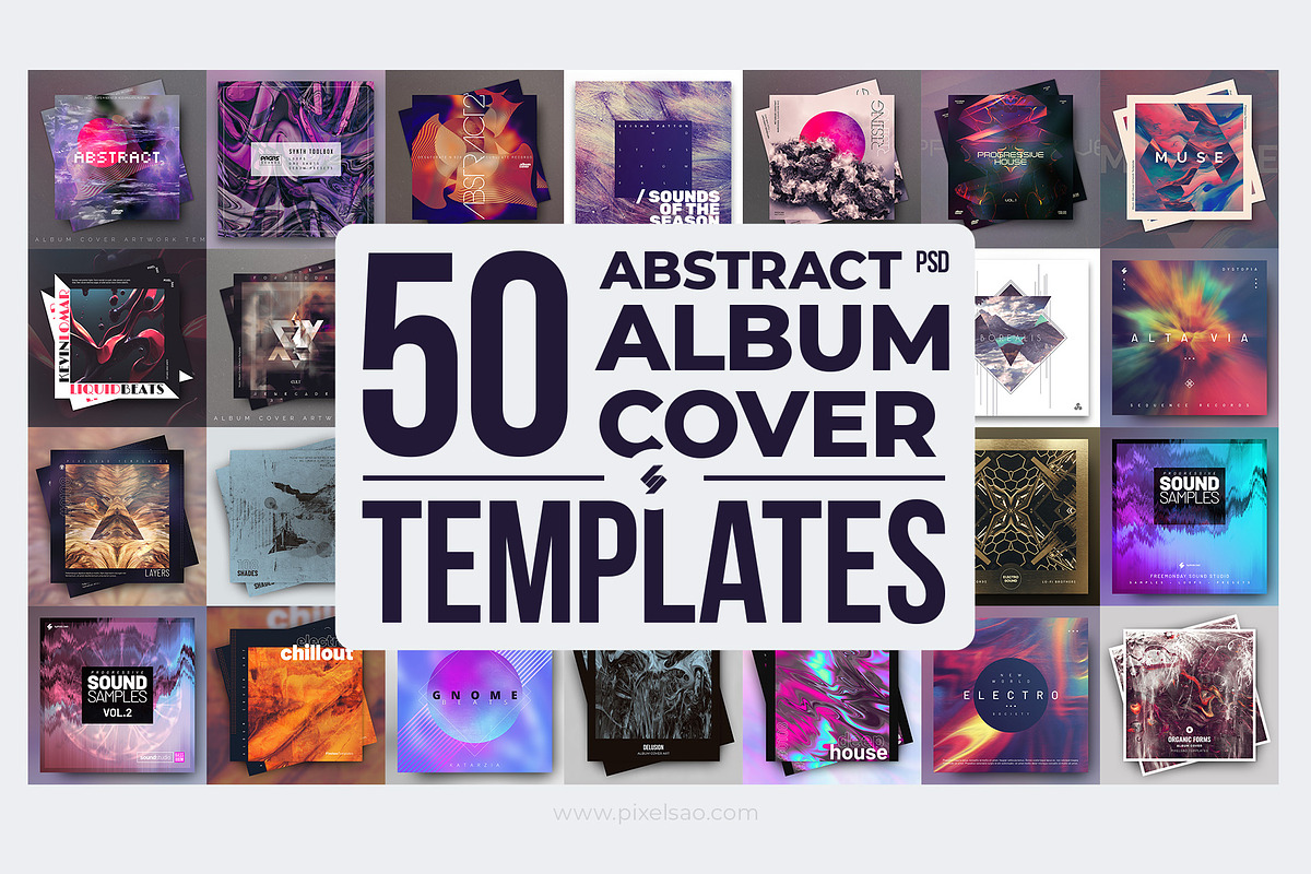 Abstract Album Cover Artworks Bundle, a Social Media Template by pixelsao (Photo 1 of 6)