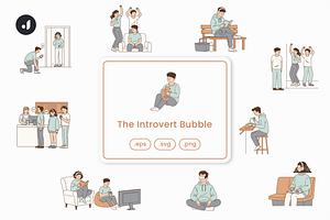 The Introvert Bubble Illustration